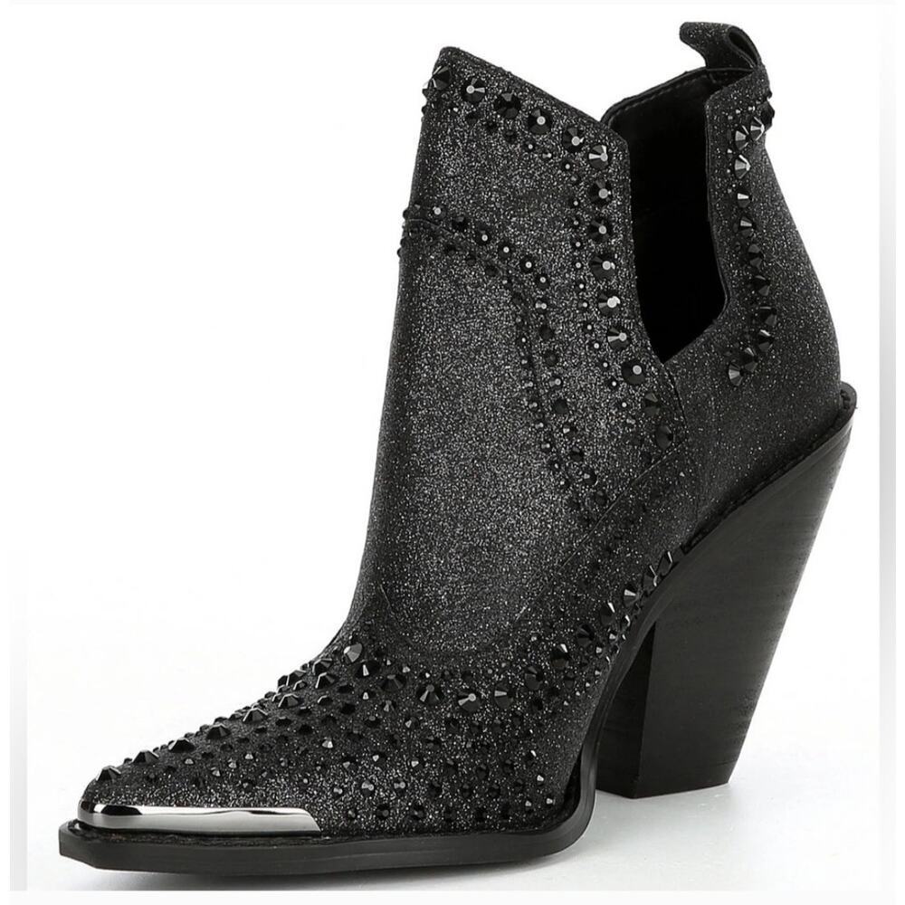 Gianni Bini Bree's Rhinestone Metallic Western Booties US Size 7.5 Ladies